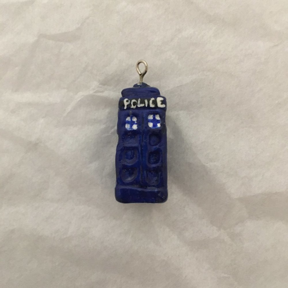 Clay TARDIS pendant